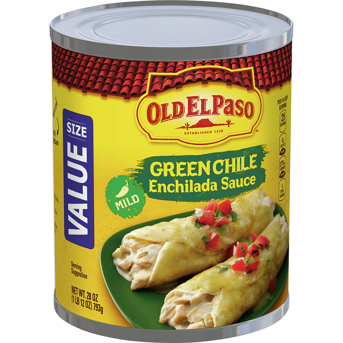 Old El Paso Mild Green Chile Enchilada Sauce, 28 oz